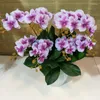 Decorative Flowers Lifelike 12 Artificial Luxury Butterfly Orchid Home Decor Garden Wedding Party Christmas Decoration 2 Branches