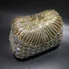 Evening Bag Gold Color Flower s Clutch Bags Crystal Purse Stones Metal Clutches Small Minaudiere Handbag Wedding 231017