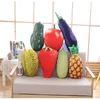 Plush Pillows Cushions Lifelike Fruits Plush Toy Stuff Fruit Pillow Strawberry Pineapple Durian Hami Melon Eggplant Carrot Decorative Toy Throw Pillow 231017