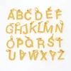 Pendanthalsband mode A-Z Letter Original 26 Alfabet guld pläterat för armband halsbandstillbehör diy kvinnor namn smycken tillverkning