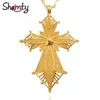 Pendant Necklaces Shamty Habesha Style Ethiopian Necklace No Stone Pure Gold Color African Nigeria Sudan Eritrea Kenya Eretrean Jw285G