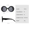 Sunglasses Y2K Designer Oval Oversized Women For Men Vintage Candy Punk Sun Glasses Trend Big Frame Round Shades