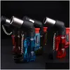 Lighters New Arrival Mini Butane Jet Torch Cigarette Windproof Lighter Random Color Plastic Fire Ignition Burner Cooking Lighter795075 Otirc