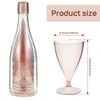 Bar Tools 5st Stackable Champagne Cups Set Återanvändbara plastvinglasögon Transparent Water Cup för festbröllop födelsedagstillbehör 231018