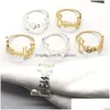 Napkin Rings Napkin Rings 6/12Pcs Alloy Letters Fashion Blessing Bismilah Home Party El Wedding Table Decorations Towel Chai Dhgarden Dhquh