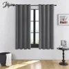 Curtain Bedroom Short Blackout Curtains for Windows Solid Opaque Curtain for Living Room Balcony Tende Cortina Treatment Home Decor Size 231018