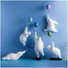 Decorative Objects & Figurines Decorative Objects Figurines Nordic Creative Balloon Polar Bear Wall Decoration Mount Accesso Dhgarden Dhgve