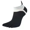 Chaussettes pour hommes Sports de basket-ball pour hommes Paire d'orteils Courir 1 Cinq Meias Mesh Finger Laine Femmes