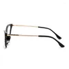 Sunglasses Leopard Frame Anti Blue Light Triangle Myopia Glasses Women Vintage Cat Eye Computer Prescription Eyeglasses 0 -0.5 -0.75 To -6