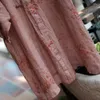 Camicette da donna Johnature moda camicia casual con stampa in lino 2023 primavera ed estate colletto da donna manica lunga vintage allentato