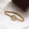 Наручные часы Роскошные женские часы из розового золота Модные женские кварцевые наручные часы с бриллиантами Элегантные женские часы-браслет Водонепроницаемые