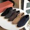 Loro Pianaa Chaussures Chaussures à fond Lefu Mens Flat surdimensionné LP High Piano Plux en peluche épaissie Boots courts nouveaux styles