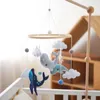 Mobiles bébé en bois dessin animé animal marin feutre lit cloche hochet ensemble né pour berceau bois mobile carrousel lit jouet musical cadeau 231017