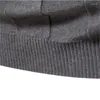 Мужские свитера, приталенный крой, водолазка, вязаный свитер, повседневный пуловер, легкий ребристый опт/падение