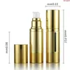 30 ml High-End Gold Airless Vacuum Pump Lotion Shampoo Bottle Cosmetic Container Travel Refillable Bottles For Makeup Products Gods AFMCC