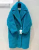 Manteaux pour femmes résistants au froid vanille MMAX ours en peluche fourrure d'alpaga manteau XLong col à revers parkas chauds