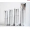 Lege Airless Fles Cosmetische Plastic Pompcontainer Reizen Tool 15 30 50 ml Zilver Mini Draagbare Vacuüm Crème Bottlesgoods Ehpje