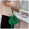 Bolsos de hombro Fasion plisado cruzado y bolsas PU mujeres de color sólido monedero de monedas de monedas casuales