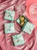 Cadeau cadeau 30pcs carré violet boîte romantique mariage bonbons sac bébé douche faveurs emballage papier chocolat fleur fête fournitures