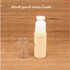 45pcs/lot卸売プラスチック50mlシミュレーションエアレスローションポンプボトルペットクリーム50gコンテナ補充可能なエマルジョンポットウッド数量Vlisn