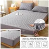 bedspread防水装備したシート厚くなったマットレスカバーステイン予防格子縞のベッド換気ベッドスプレッド231017