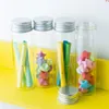 30*100*21mm 50ml Glass Bottles Aluminium Lid Perfume Liquid Container Empty Transparent Clear Gift Wishing Jars 24pcslotgood qty Psvbu