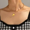 Collane con ciondolo Divertenti simpatici pendenti in acrilico con dinosauro Collana chocker con catena clavicola per donne Regali romantici di gioielli punk