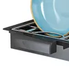 キッチンストレージステンレス鋼料理ラック多目的大容量キャビネットブラック用のシングルレイヤータイプのプルアウト