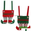 Decorações de Natal Presente Elf Doces Sacos Saco de Vinho Meias Cola Vermelho Verde Partido Xtmas Meias Gota Entrega Home Jardim Festivo Suppl Dhjtw