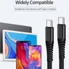 PD 60W Type C naar USB-C Snel Opladen Kabel Quick Charge USB Kabel Oplader Koord Voor Samsung S23 S22 xiaomi Google PC