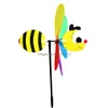 庭の装飾動物蜂6色の三輪の風車漫画子供おもちゃホームデコレーションウィンドスピナーワールギグヤードDED DH1yp