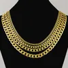 Rost lyxig Figaro -kedja halsband 4 storlek män smycken 18k real gul guld pläterad 9mm hiphop kedja halsband för kvinnor men283l