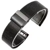 Uhrenarmbänder, 304 Edelstahl-Mesh-Armband, 20 mm, Milanese-Uhrenarmbänder, Schnellverschluss-Band, modisches silbernes Handgelenk-Gürtel-Armband