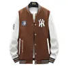 Mensjackor Ankomst Autumn Baseball Wear Students Fat Teenagers Preppy Style Rib Sleeve Short Print Bomber Jacket Brand Clothing 231018