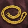 men's 24k gold plated necklace Chains NJGN085 fashion wedding gift yellow gold plate chain necklaces309Y