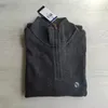 Suéter masculino meio pescoço alto bordado zíper puro algodão casual clássico gola casal pullovers macio aconchegante quente hoodies