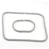Titanium Steel Single Row Zircon Tennis Chain Rostfritt stål Hip Hop Diamond Inlaid Tennis Chain Halsband