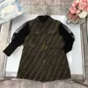 luxe meisjesjurken mode trainingspakken baby herfstsets maat 100-150 cm kant shirt met lange mouwen en vest jacquard denim rok sep01