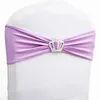 SASHES 10st 50st Stretch Spandex Chair Sash Belt Tie med Crown Buckle Party Event El Elastic Wedding Decoration Ribbon Bow 231018