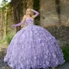 Pink Sexy Sweetheart Quinceanera Dress Sweet Beading Appliques 3D Flower Tull 16 Year Old Girl Princess Birthday Party Ball Dress