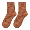 Women Socks Winter Products In The Tube Women's Japanese Stockings Korean Retro Pattern Mid-tube For