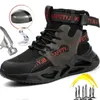 Buty Buty Bezpieczeństwo Masowe Mężczyźni stalowe palce robocze nakłucie Sneaker Man Industrialny oddychający but ochronny 231018