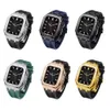 AP Mod Kit Wristband Bracelet Steel Cases Cover with Solid Band Strap Silicone Bands Watchband for Apple Watch Series 3 4 5 6 7 8 SE iWatch 44mm 45mm