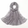 Ethnic Clothing Lace Edge Pearl Chiffon Scarf Women's Long Pashmina Shawl Wrap Casual Monochrome Headband