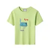 2023 T-shirt à manches courtes en coton pur pour garçons et filles Designer de luxe Vêtements pour enfants Summer Cartoon Imprimé Girls Top pour vêtements d'extérieur