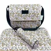 حقيبة حفاضات MOM Baby Diaper مجموعة من 3 قطع مصممة عالية الجودة طباعة حقيبة الكتف متعددة الوظائف أمي و Girl Gift Creative A06