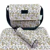 Baby Diaper 3-Piece Set High-Quality Designer Print Multifunctional Shoulder Bag Mom And Girl Gift Creative A06