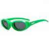 Солнцезащитные очки NYWOOH 2023 Cat Eye Y2K, женские индивидуальные простые яркие цветные солнцезащитные очки, мужские модные овальные спортивные солнцезащитные очки