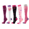 Men's Socks Fashion Men Compression 3Pairs Lot Varicose Veins Sports Running Women Knee High Travel Nurses Heart Stocking290V