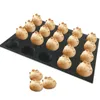 Backformen 20-Loch Silikonform Kuchen T Mini Pizza Modell Runde Brot Hamburger Form Antihaft-Backblech Werkzeug 231018